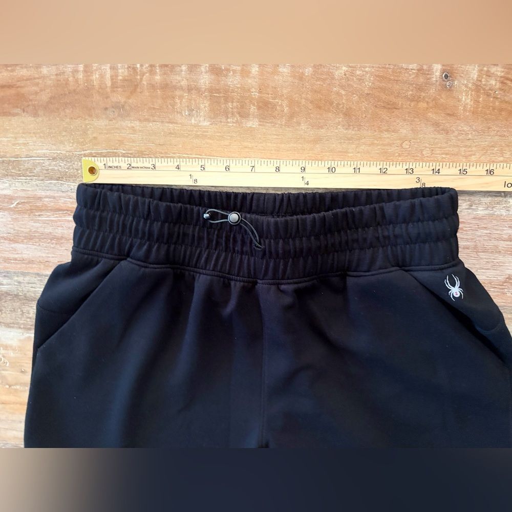 Spyder Active Women's Black Athletic Shorts Pockets Drawstring Pull-On Large - Picture 6 of 7